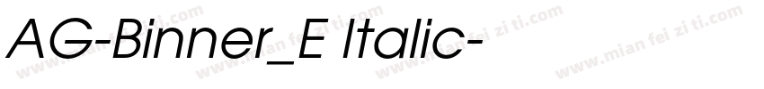 AG-Binner_E Italic字体转换